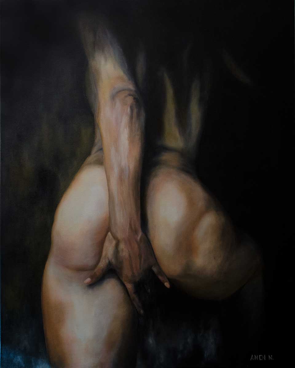 excitement nude oil painting canvas